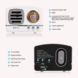 Haut-parleur Vintage sans fil Bluetooth Retro 60s Look Radio/AUX/SD - Noir