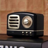 Kabelloser Vintage Bluetooth Lautsprecher Retro 60s Look Radio/AUX/SD - Schwarz