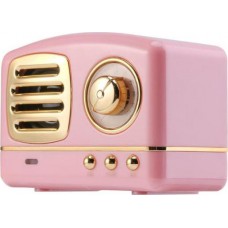 Haut-parleur Vintage sans fil Bluetooth Retro 60s Look Radio/AUX/SD - Rose