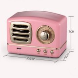 Haut-parleur Vintage sans fil Bluetooth Retro 60s Look Radio/AUX/SD - Rose