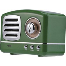Haut-parleur Vintage sans fil Bluetooth Retro 60s Look Radio/AUX/SD - Vert