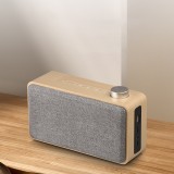 Stylischer Bluetooth Lautsprecher - Holz-Look & bester Musikgenuss BT/AUX/SD