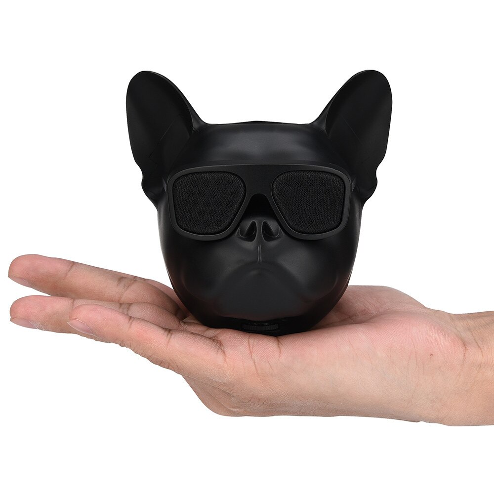Enceinte Bulldog Party tête de chien Bluetooth 4.1 haut-parleur incl. connecteur AUX - Blanc