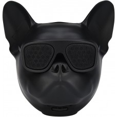 Bulldog Hund Party Bluetooth 4.1 Lautsprecher inkl. AUX 3.5mm Anschluss - Schwarz