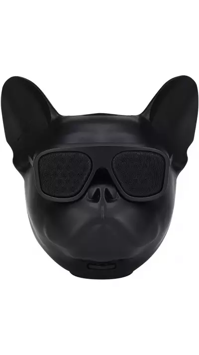 Enceinte Bulldog Party tête de chien Bluetooth 4.1 haut-parleur incl. connecteur AUX - Noir