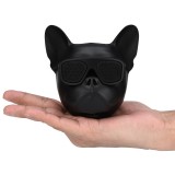 Enceinte Bulldog Party tête de chien Bluetooth 4.1 haut-parleur incl. connecteur AUX - Noir