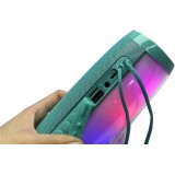 Haut-parleur Bluetooth LED multicolore - Éclairage d'ambiance Cartes SD, AUX, connexion USB