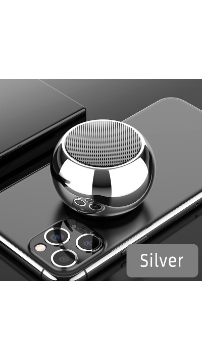 Haut-parleur ultra petit mini Bluetooth BT 5.0 TWS Wireless Speakers - Argent