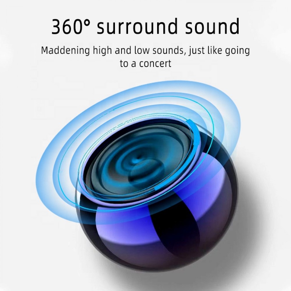 Haut-parleur ultra petit mini Bluetooth BT 5.0 TWS Wireless Speakers - Argent