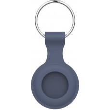 Porte-clés AirTag - Silicone bleu - Gris
