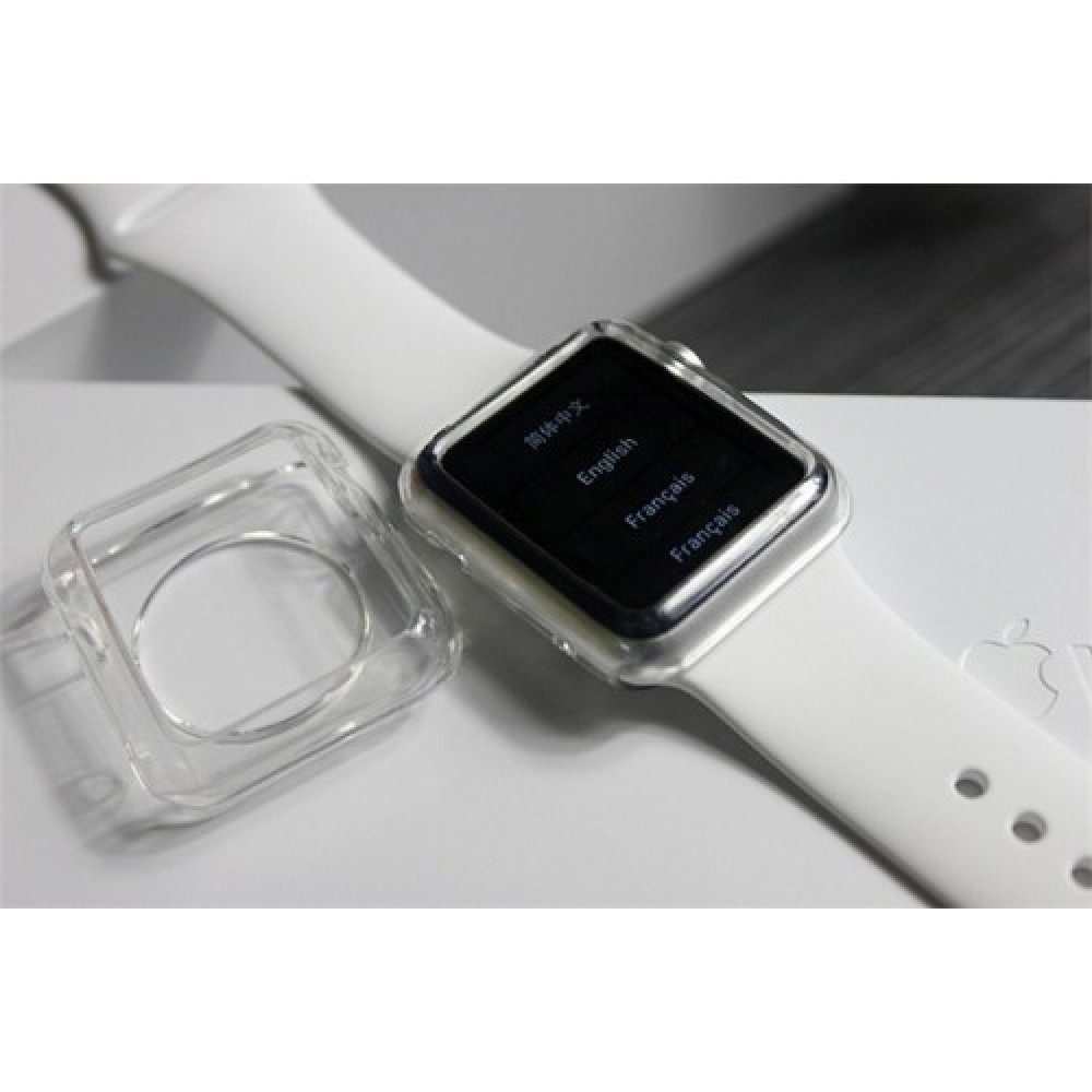 Hülle Apple Watch 42mm - Gummi Transparent Silikon Gel Simple Super Clear flexibel