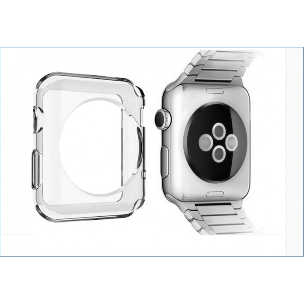Hülle Apple Watch 42mm - Gummi Transparent Silikon Gel Simple Super Clear flexibel