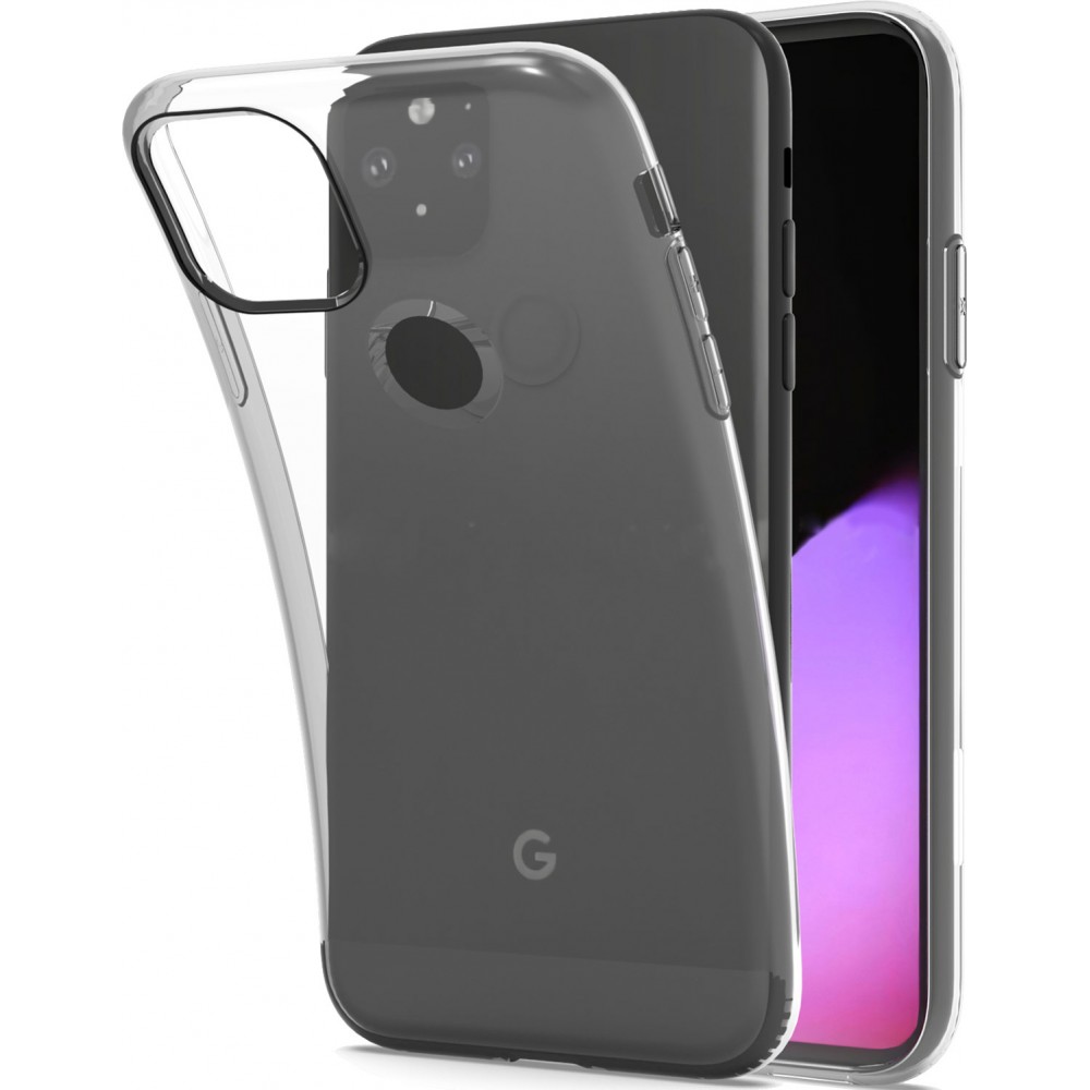 Hülle Google PIXEL 5 - Gummi Transparent Silikon Gel Simple Super Clear flexibel