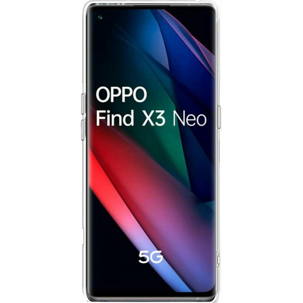 Hülle OPPO Find X3 Neo - Gummi Transparent Silikon Gel Simple Super Clear flexibel