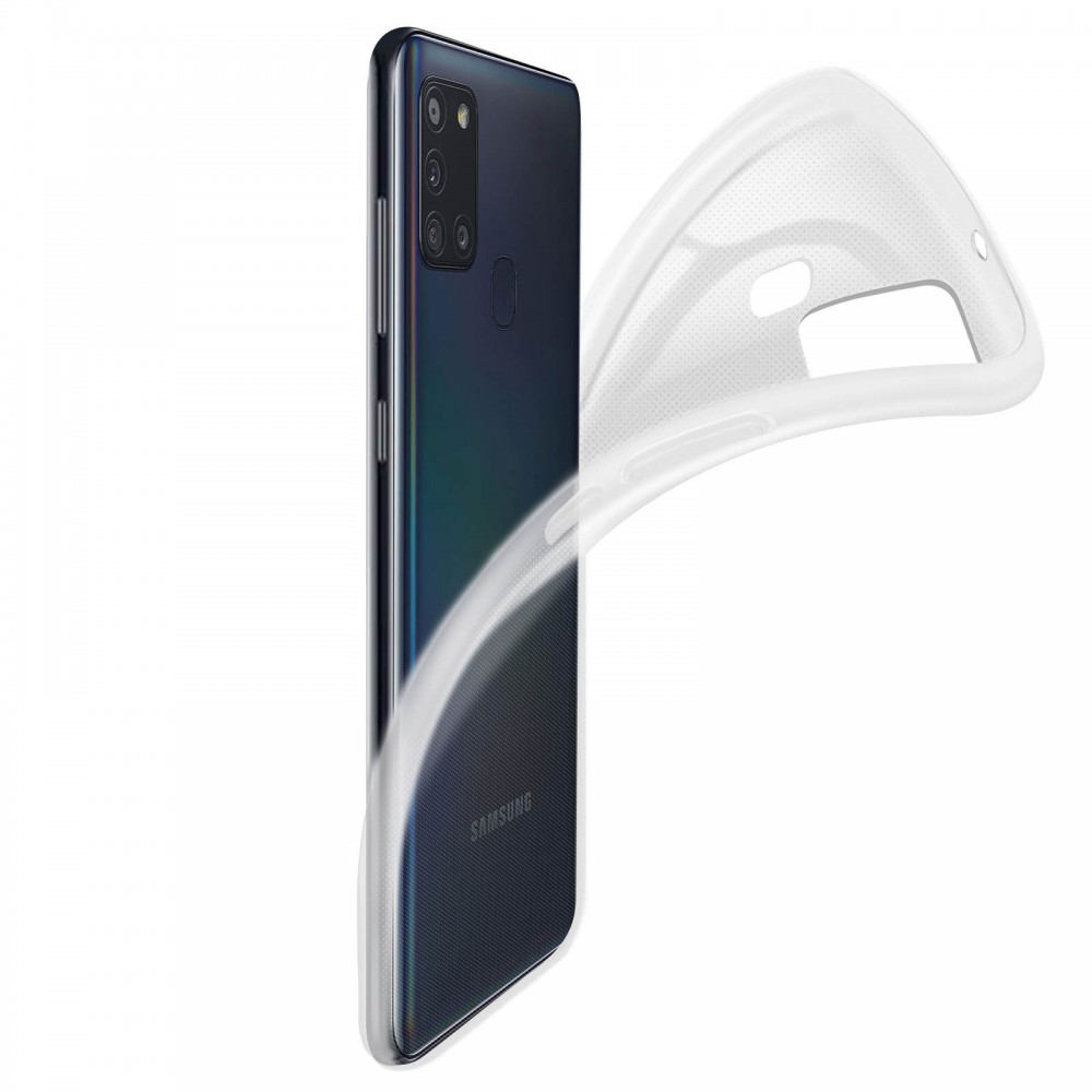 Hülle Samsung Galaxy A21s - Gummi Transparent Silikon Gel Simple Super Clear flexibel