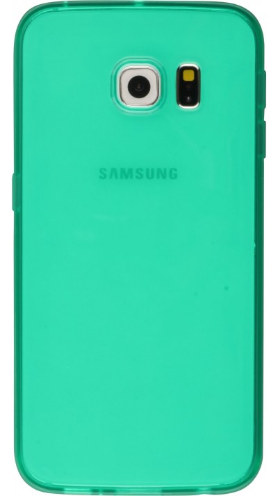 Hülle Samsung Galaxy S6 - Gel transparent - Mintgrün