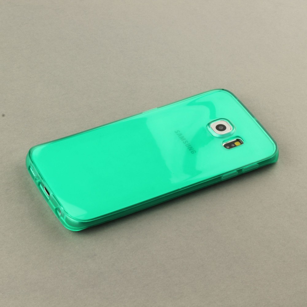 Hülle Samsung Galaxy S6 - Gel transparent - Mintgrün