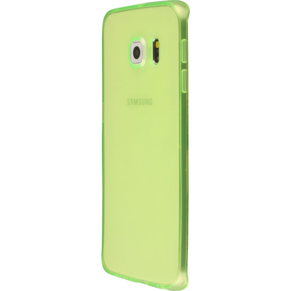 Housse Samsung Galaxy S6 edge - Gel transparent - Vert