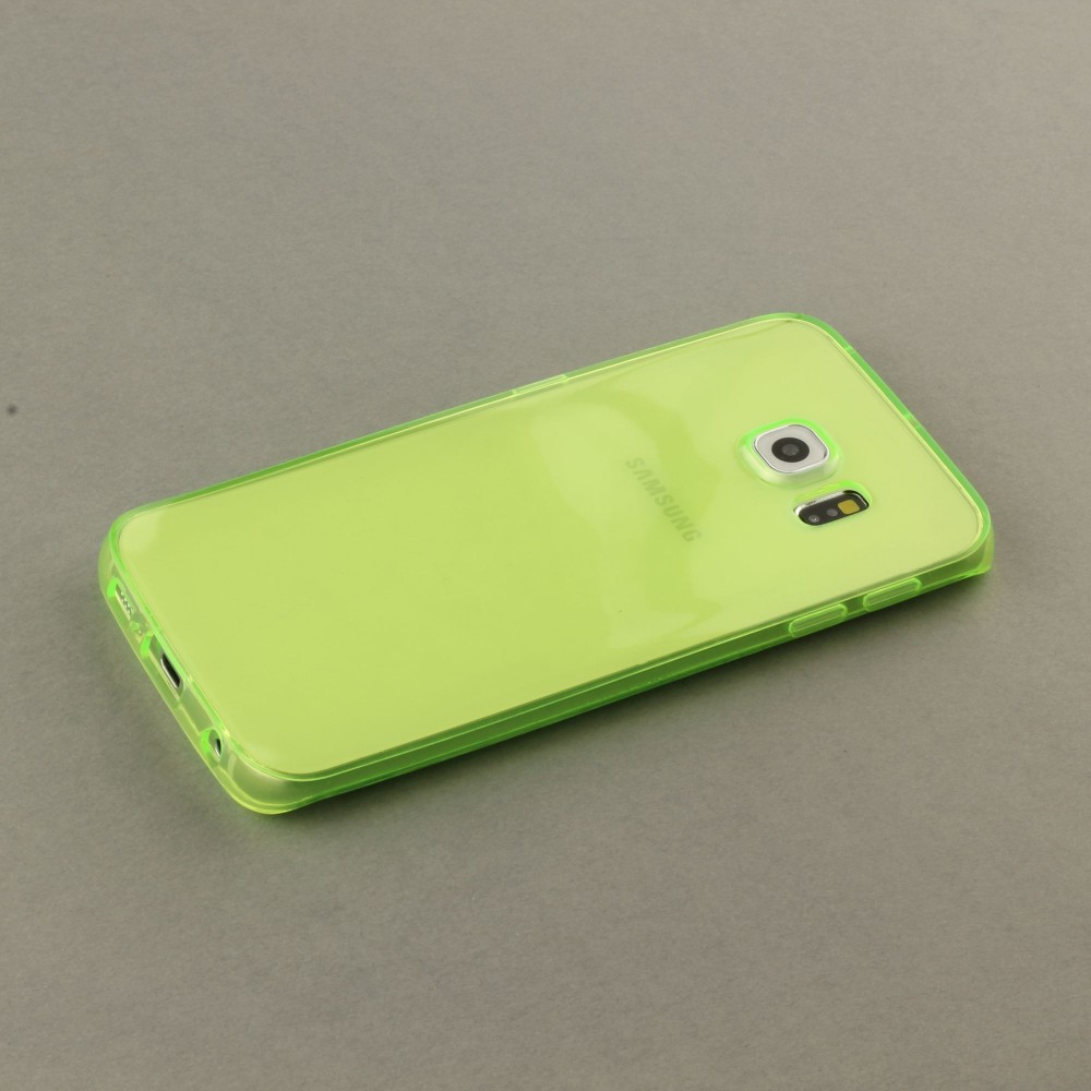 Housse Samsung Galaxy S6 edge - Gel transparent - Vert