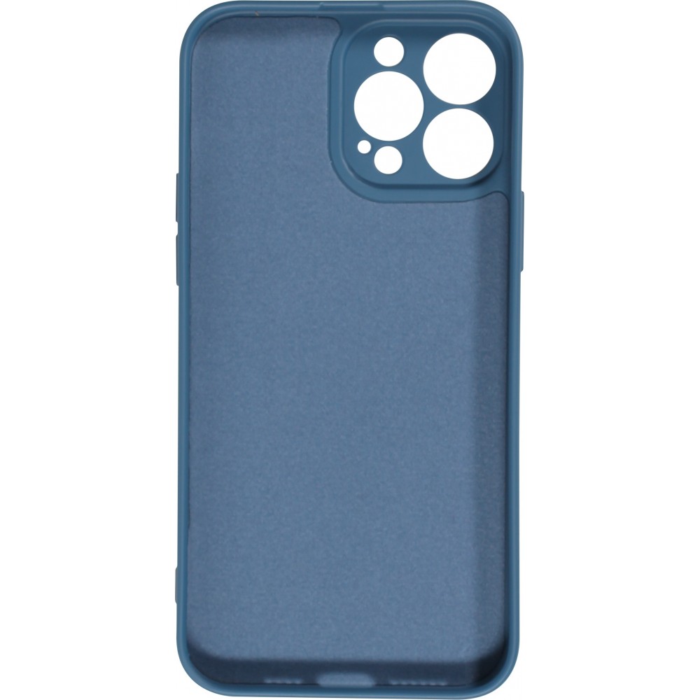 Housse iPhone 13 - Coque en silicone souple avec MagSafe et protection pour caméra - Bleu foncé