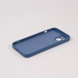 Housse iPhone 13 - Coque en silicone souple avec MagSafe et protection pour caméra - Bleu foncé