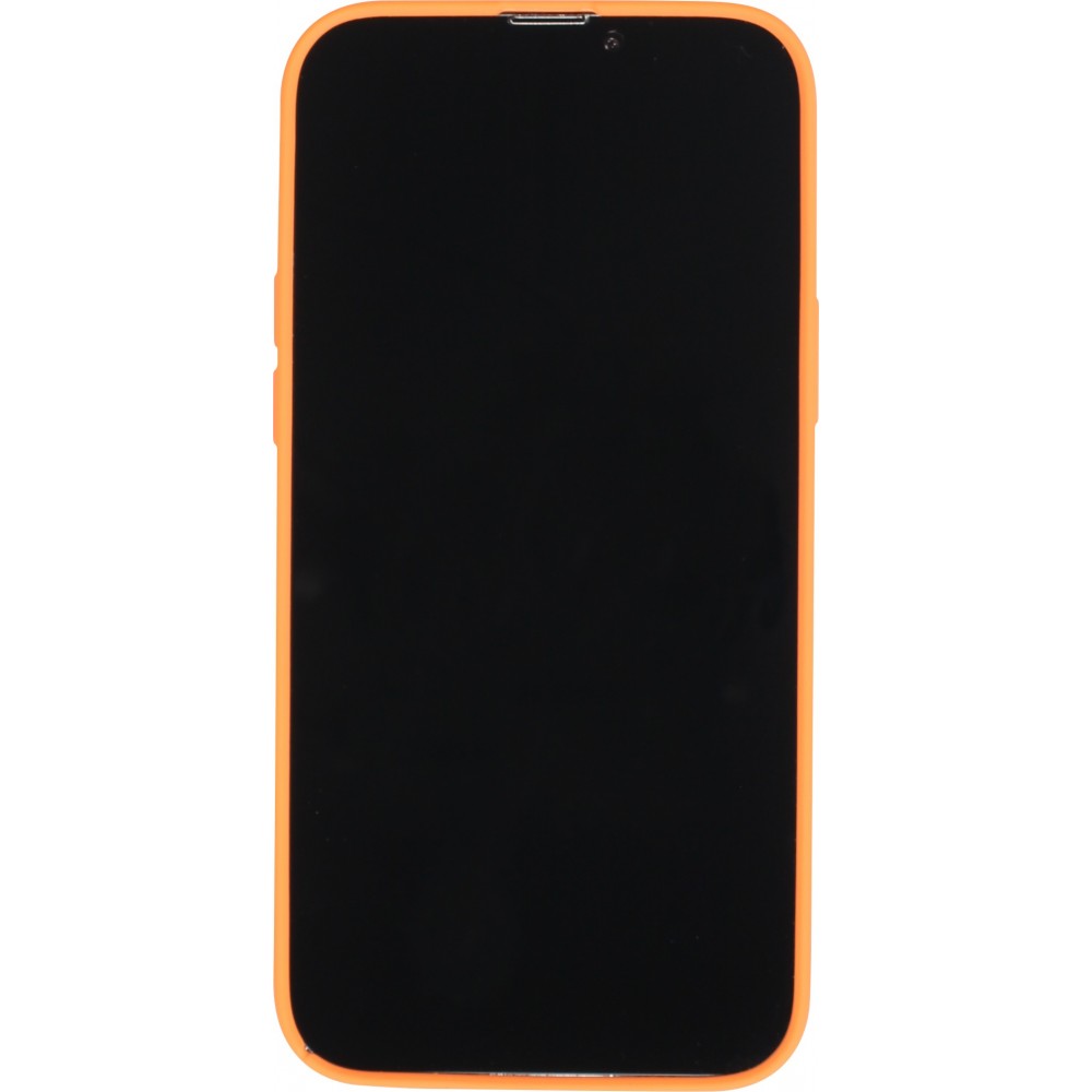 Housse iPhone 13 - Coque en silicone souple avec MagSafe et protection pour caméra - Orange