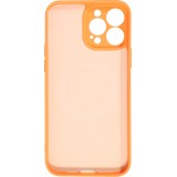 iPhone 13 Case Hülle - Soft-Shell silikon cover mit MagSafe und Kameraschutz - Orange