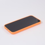 Housse iPhone 13 - Coque en silicone souple avec MagSafe et protection pour caméra - Orange