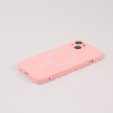 iPhone 13 Case Hülle - Soft-Shell silikon cover mit MagSafe und Kameraschutz - Rosa