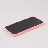 Housse iPhone 13 - Coque en silicone souple avec MagSafe et protection pour caméra - Rose