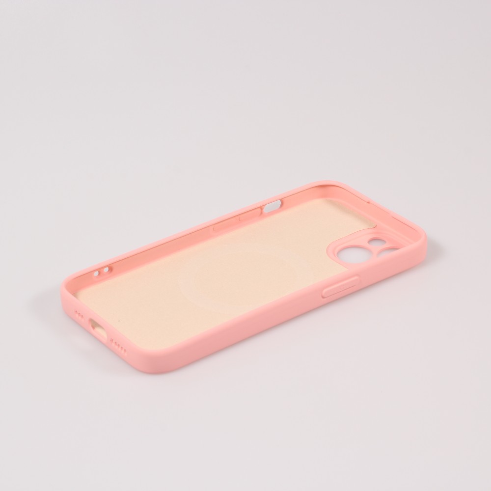 iPhone 13 Case Hülle - Soft-Shell silikon cover mit MagSafe und Kameraschutz - Rosa