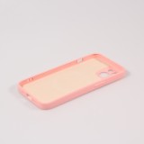 Housse iPhone 13 - Coque en silicone souple avec MagSafe et protection pour caméra - Rose