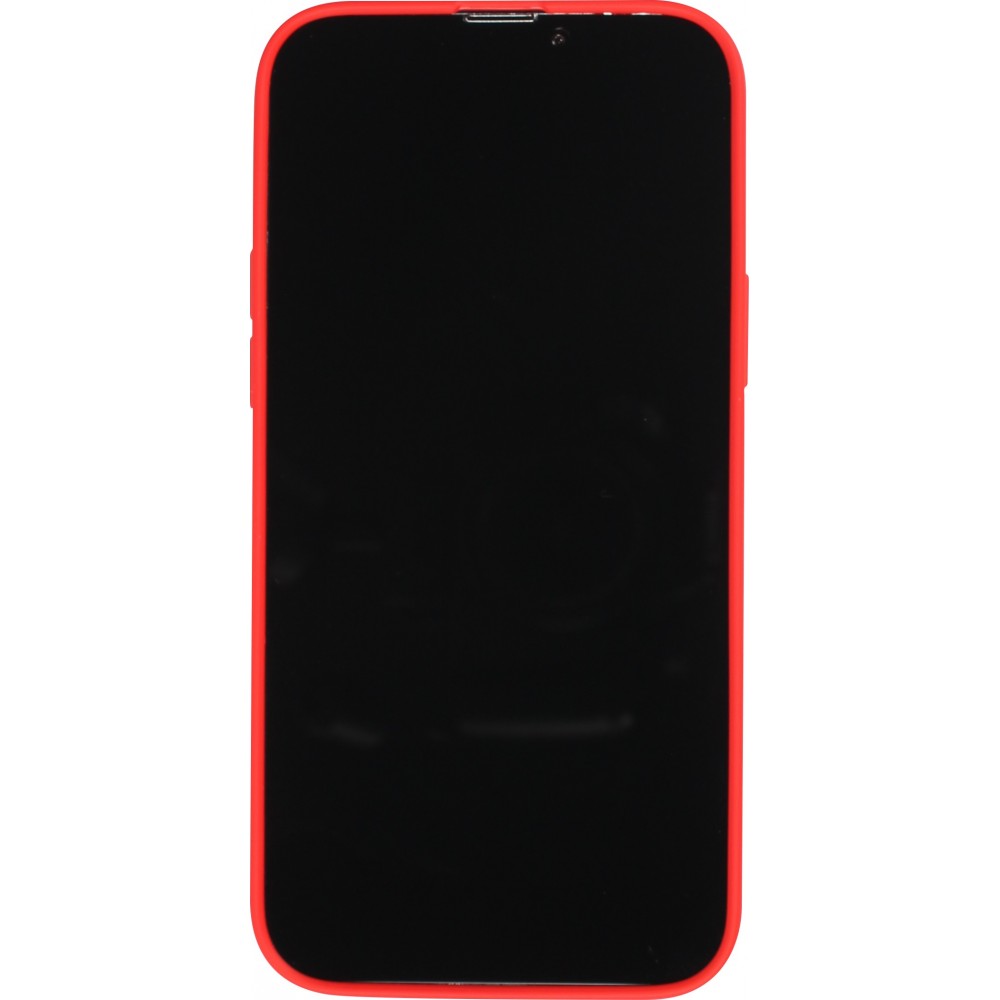 Housse iPhone 13 - Coque en silicone souple avec MagSafe et protection pour caméra - Rouge