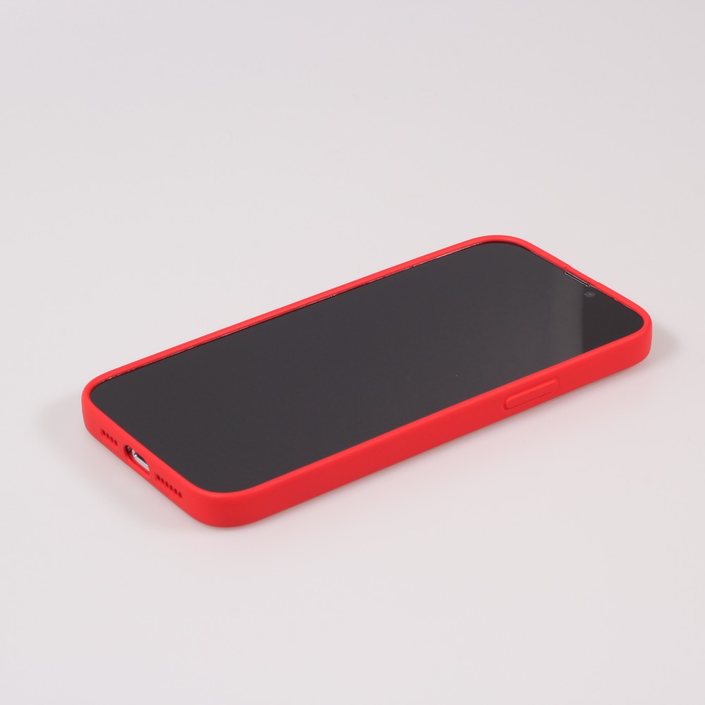 Housse iPhone 13 - Coque en silicone souple avec MagSafe et protection pour caméra - Rouge