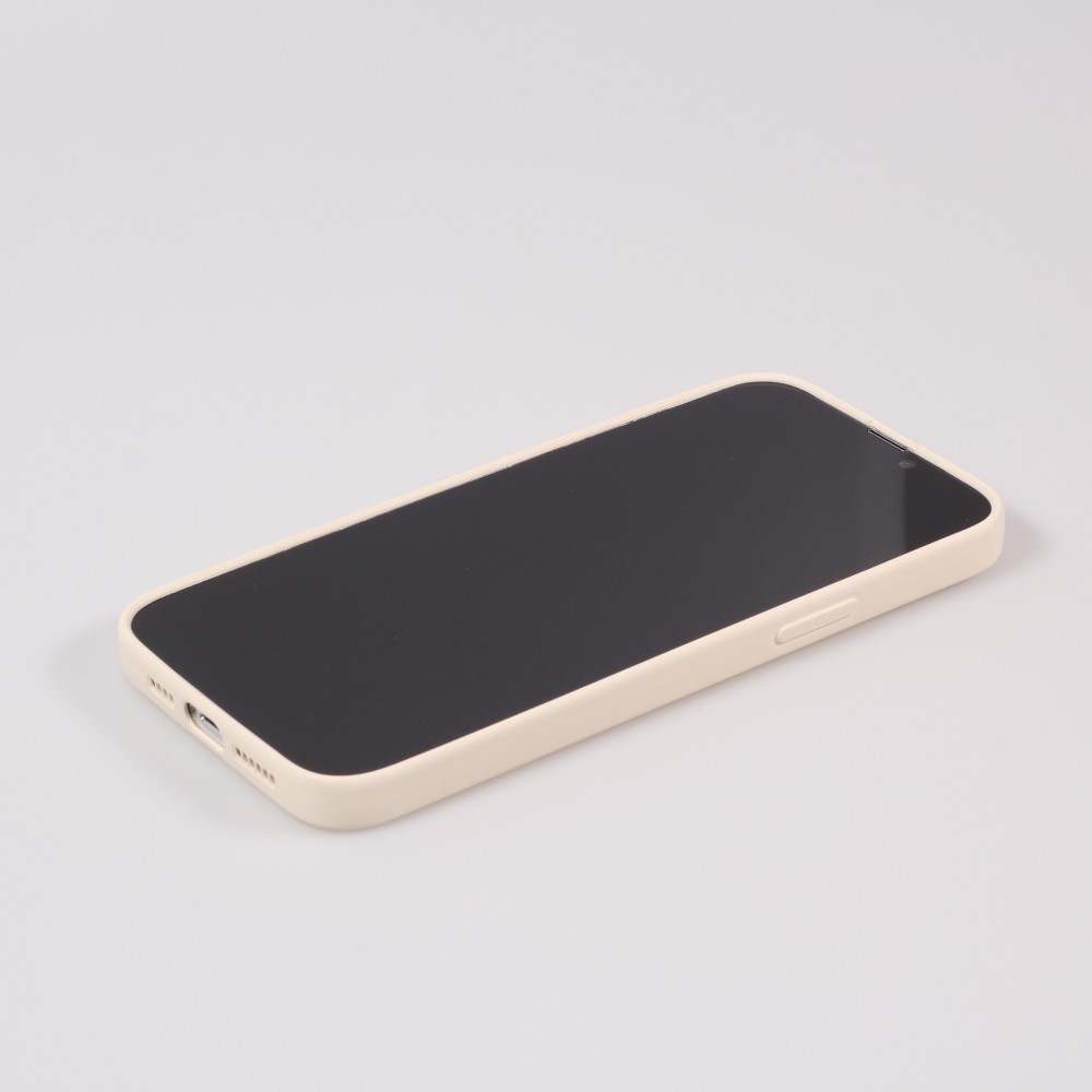 iPhone 13 Case Hülle - Soft-Shell silikon cover mit MagSafe und Kameraschutz - Vanille