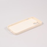 Housse iPhone 13 - Coque en silicone souple avec MagSafe et protection pour caméra - Vanille