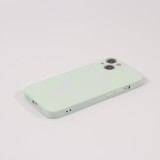 Housse iPhone 13 - Coque en silicone souple avec MagSafe et protection pour caméra - Vert clair