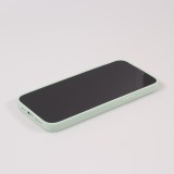 Housse iPhone 13 - Coque en silicone souple avec MagSafe et protection pour caméra - Vert clair