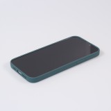 Housse iPhone 13 - Coque en silicone souple avec MagSafe et protection pour caméra - Vert foncé