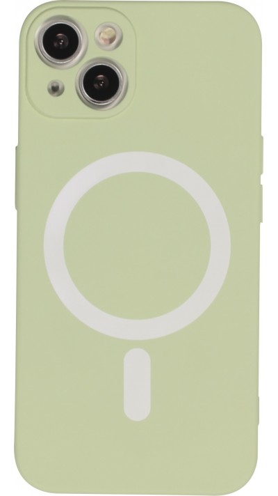 iPhone 13 Case Hülle - Soft-Shell silikon cover mit MagSafe und Kameraschutz - Grün