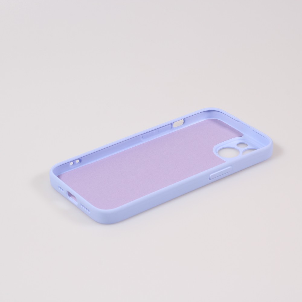 Housse iPhone 13 - Coque en silicone souple avec MagSafe et protection pour caméra - Violet clair