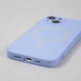 iPhone 13 Case Hülle - Soft-Shell silikon cover mit MagSafe und Kameraschutz - Hell- Violett