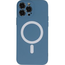 Housse iPhone 13 Pro - Coque en silicone souple avec MagSafe et protection pour caméra - Bleu
