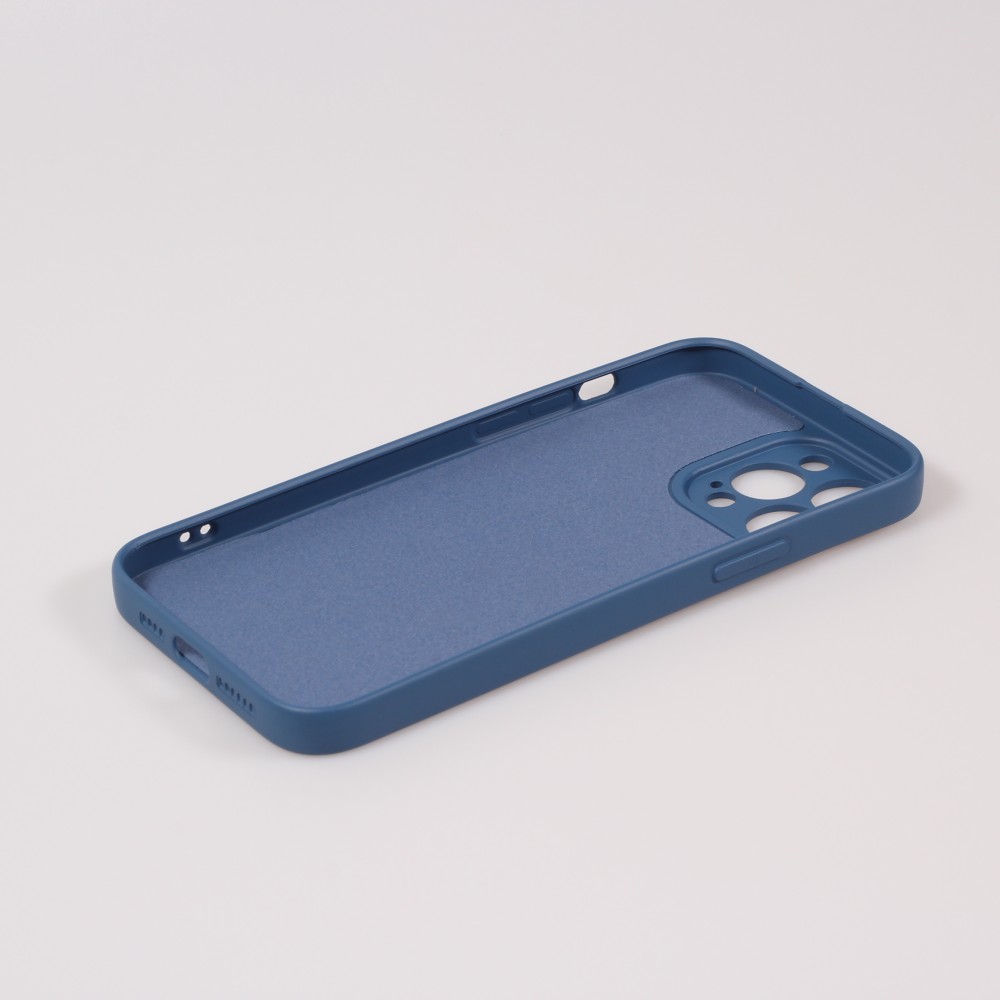 Housse iPhone 13 Pro - Coque en silicone souple avec MagSafe et protection pour caméra - Bleu