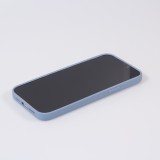 Housse iPhone 13 Pro Max - Coque en silicone souple avec MagSafe et protection pour caméra - Bleu - Gris