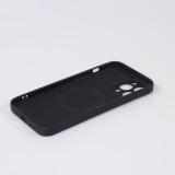 Housse iPhone 13 Pro - Coque en silicone souple avec MagSafe et protection pour caméra - Noir