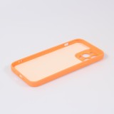 Housse iPhone 13 Pro - Coque en silicone souple avec MagSafe et protection pour caméra - Orange