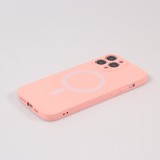 iPhone 13 Pro Case Hülle - Soft-Shell silikon cover mit MagSafe und Kameraschutz - Rosa