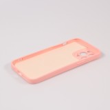 Housse iPhone 13 Pro Max - Coque en silicone souple avec MagSafe et protection pour caméra - Rose