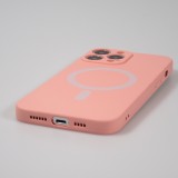 iPhone 13 Pro Case Hülle - Soft-Shell silikon cover mit MagSafe und Kameraschutz - Rosa